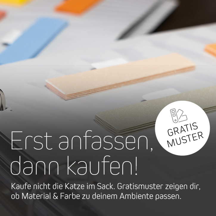 Gratis Muster - erst anfassen, dann kaufen!